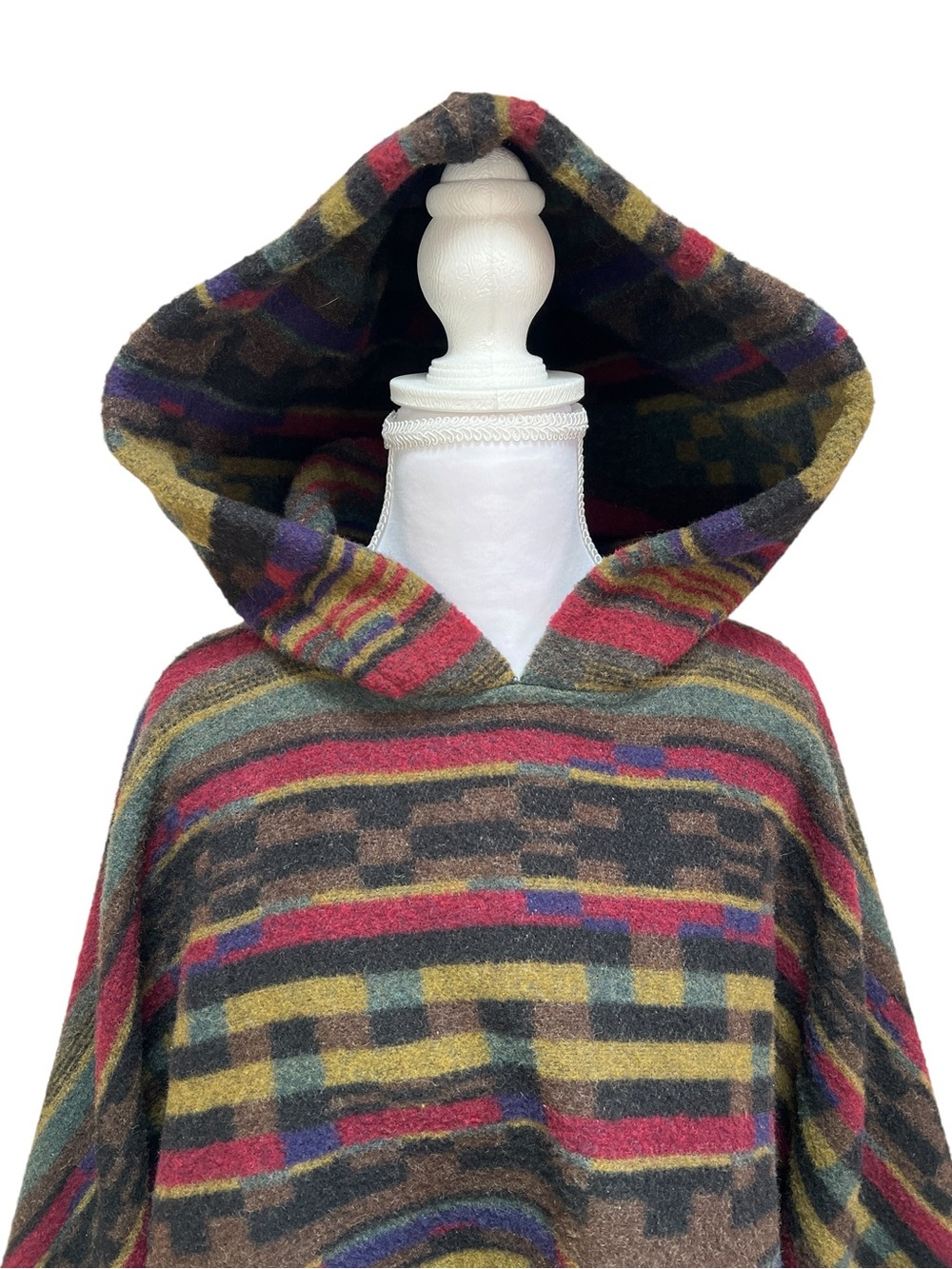 Parachute Poncho by Nicola Pelly & Harry Parnass, Wool Blend One Size Fits All - Picture 7 of 7